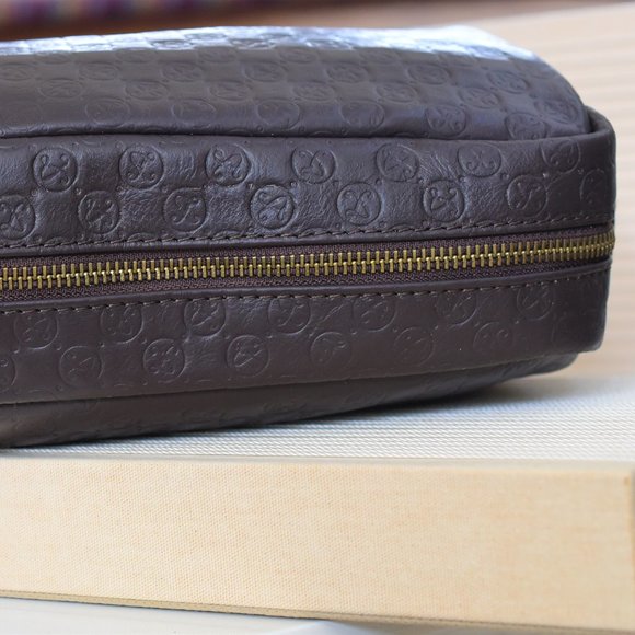 NWT Mens Made in Italy leather Massei Toiletry bag - Picture 5 of 8